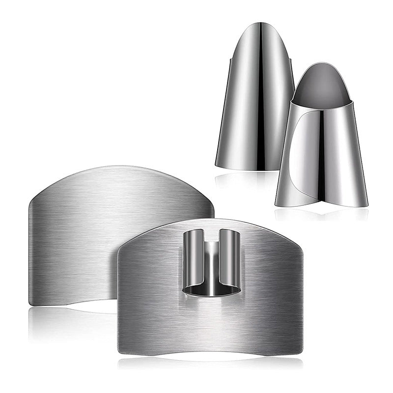 Stainless Steel Finger Protector for Safe Cutting Food Kitchen Gadget