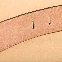 Men's Leather Waist Strap Belt with Pin Buckle