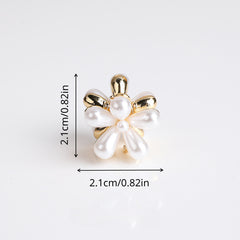 10pcs Mini Hair Claw Faux Pearl Flower Hair Claw Clip Hair Accessories