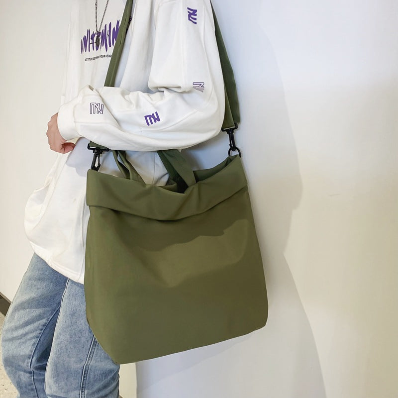 Casual Solid Crossbody Bag Nylon Preppy Shoulder Bag