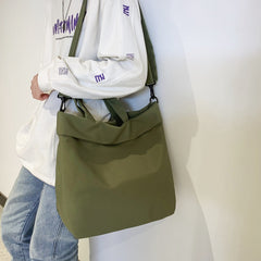 Casual Solid Crossbody Bag Nylon Preppy Shoulder Bag