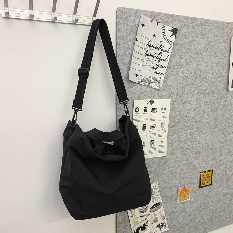 Casual Solid Crossbody Bag Nylon Preppy Shoulder Bag