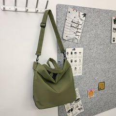 Casual Solid Crossbody Bag Nylon Preppy Shoulder Bag