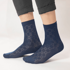 5 Pairs Ice Silk Business Socks for Summer