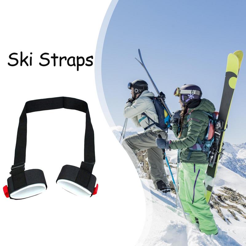 Adjustable Ski Carrier Strap with Cushioned Shoulder Holder