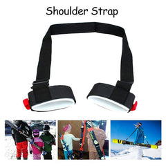Adjustable Ski Carrier Strap with Cushioned Shoulder Holder