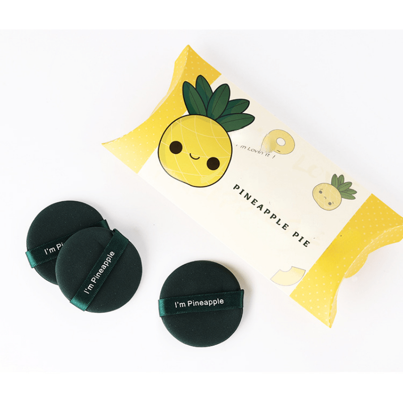 3pcs Powder Puff Makeup Puff With Container for Wet Dry Makeup