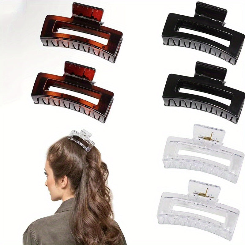 6pcs Hair Claw Minimalist Banana Clip Non Slip Hair Accessory