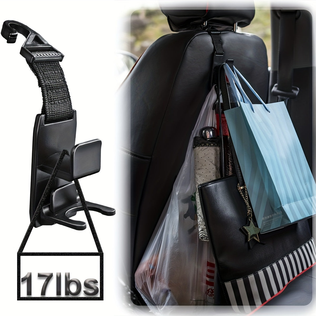 Car Purse Hanger Headrest Hook Holder - Seat Organizer Hook