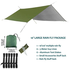 Waterproof Camping Tent Tarp Hammock Shelter