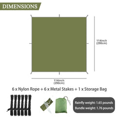 Waterproof Camping Tent Tarp Hammock Shelter
