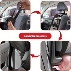 Car Seat Storage Hanging Bag Pocket Organizer Mesh Net Fits Cars SUVs Trucks