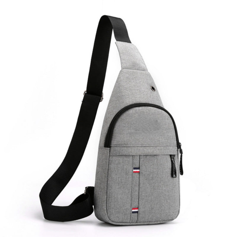 Men's Multifunction Shoulder Bag with Earphone Hole Outdoor Crossbody Bag