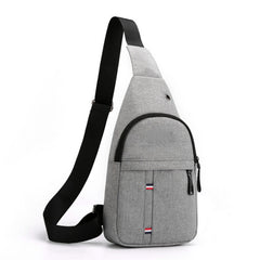 Men's Multifunction Shoulder Bag with Earphone Hole Outdoor Crossbody Bag