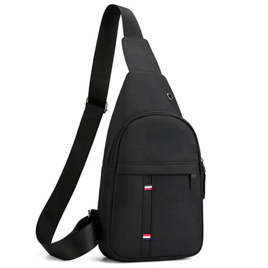 Men's Multifunction Shoulder Bag with Earphone Hole Outdoor Crossbody Bag