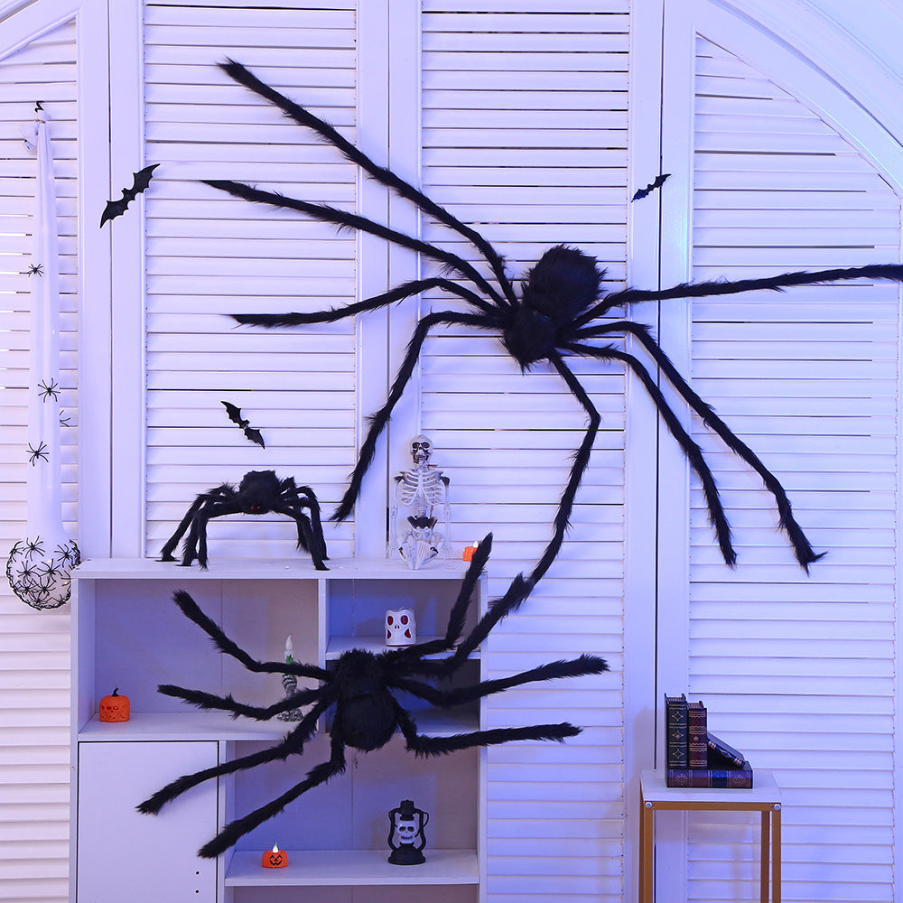 Halloween Spider Web Party Decoration Props with Plush Spider
