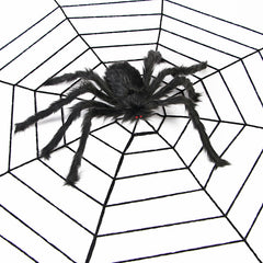 Halloween Spider Web Party Decoration Props with Plush Spider