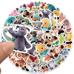50pcs Cartoon Plush Toy Stickers Vinyl Waterproof Stickers