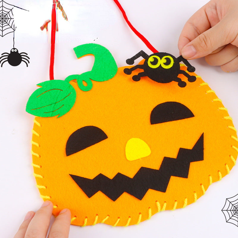 Halloween Kids DIY Pumpkin Bag for Candy Party Props Decoration