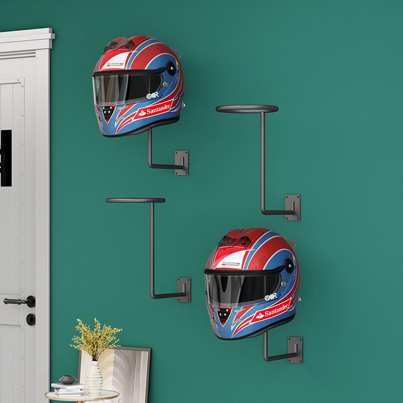 Helmet Display Rack Wall Mounted Metal Holder for Helmets Soccer Basket