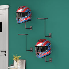 Helmet Display Rack Wall Mounted Metal Holder for Helmets Soccer Basket