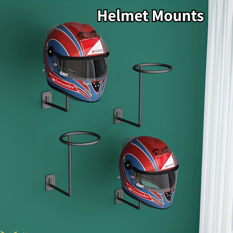 Helmet Display Rack Wall Mounted Metal Holder for Helmets Soccer Basket