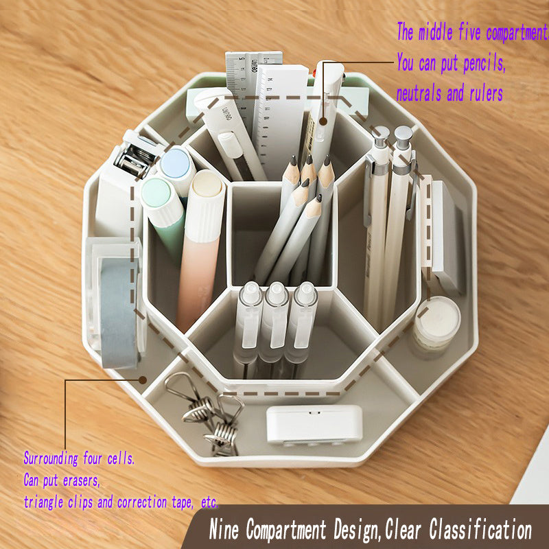 360 Rotatable Desk Pen Holder Pencil Storage Box