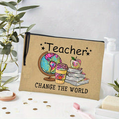 Portable Cosmetic Storage Bag Makeup Pouch & Back To School Teacher Gift