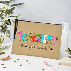 Portable Cosmetic Storage Bag Makeup Pouch & Back To School Teacher Gift