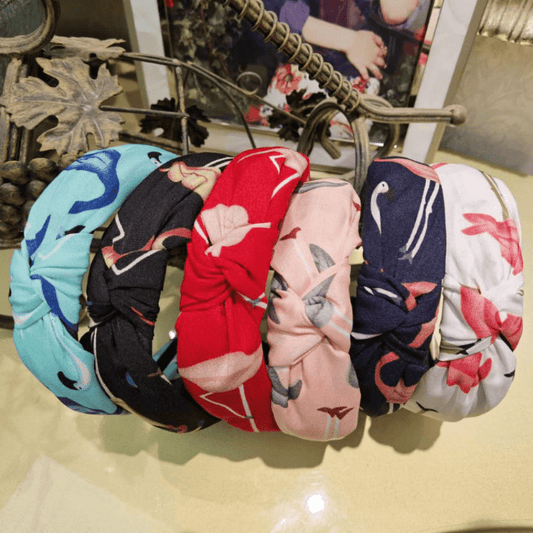 Flamingo Fabric Hair Hoop Knot...for Girls Kids