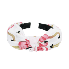 Flamingo Fabric Hair Hoop Knot...for Girls Kids