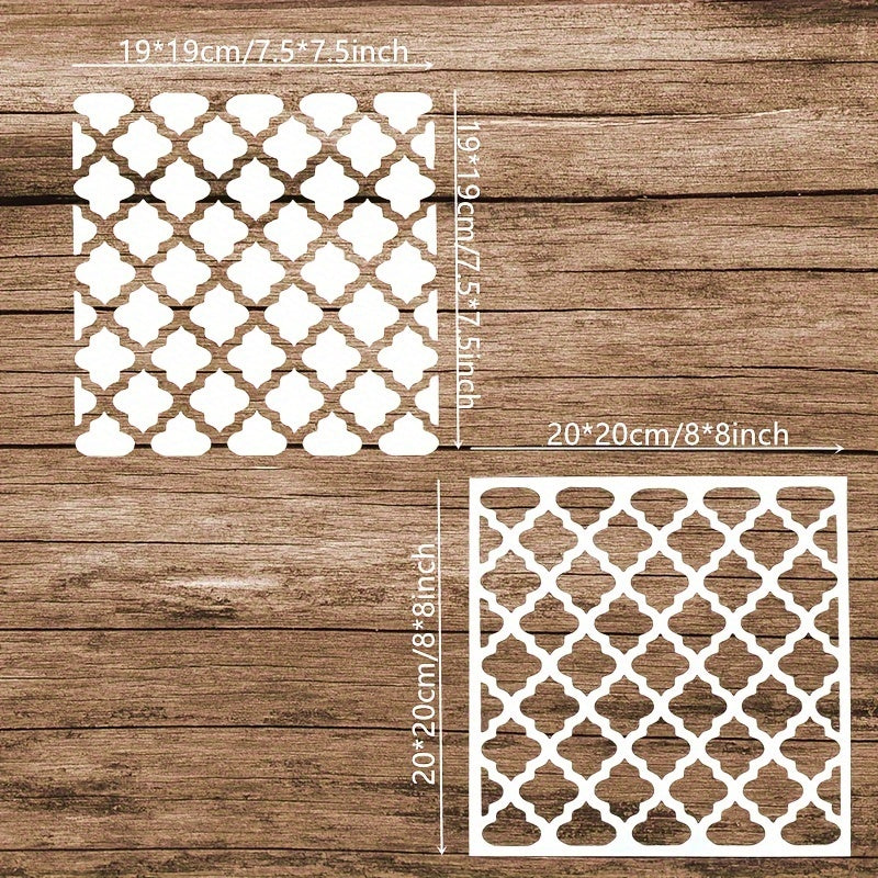 Moroccan Pattern Stencil for DIY Painting on Fabric Wood Tile Floor