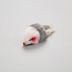 Rabbit Fur Cat Toy with Rattling Sound