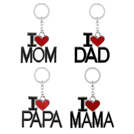 DAD MOM PAPA Keychain Bag Backpack Ornament Gift