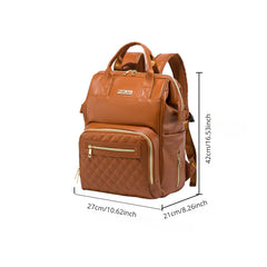 PU Mommy Bag Large Capacity Maternity Backpack