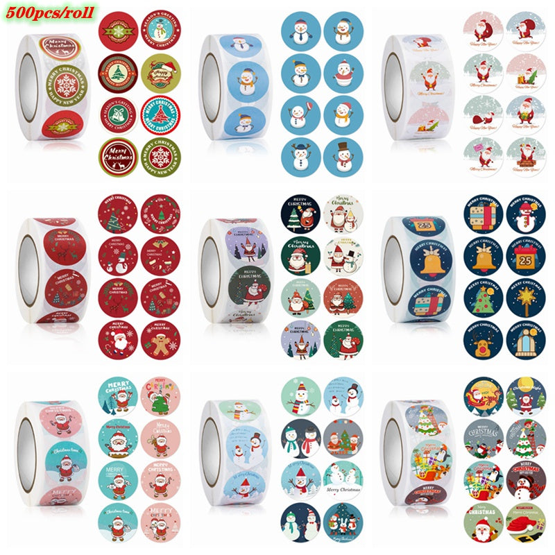 500pcs Christmas Sealing Label Stickers DIY Gift Wrapping Decoration