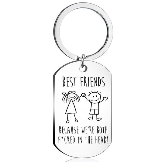 Creative FRIENDS Steel Keychain Bag Pendant Cartoon Gift