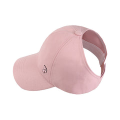 Embroidery Ponytail Visor Hat Solid Casual Sun Hat