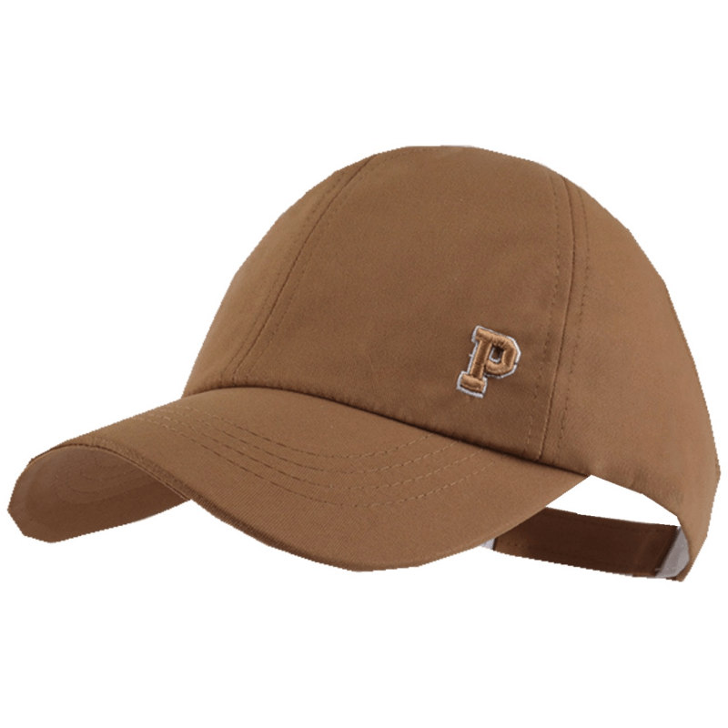 Embroidery Ponytail Visor Hat Solid Casual Sun Hat