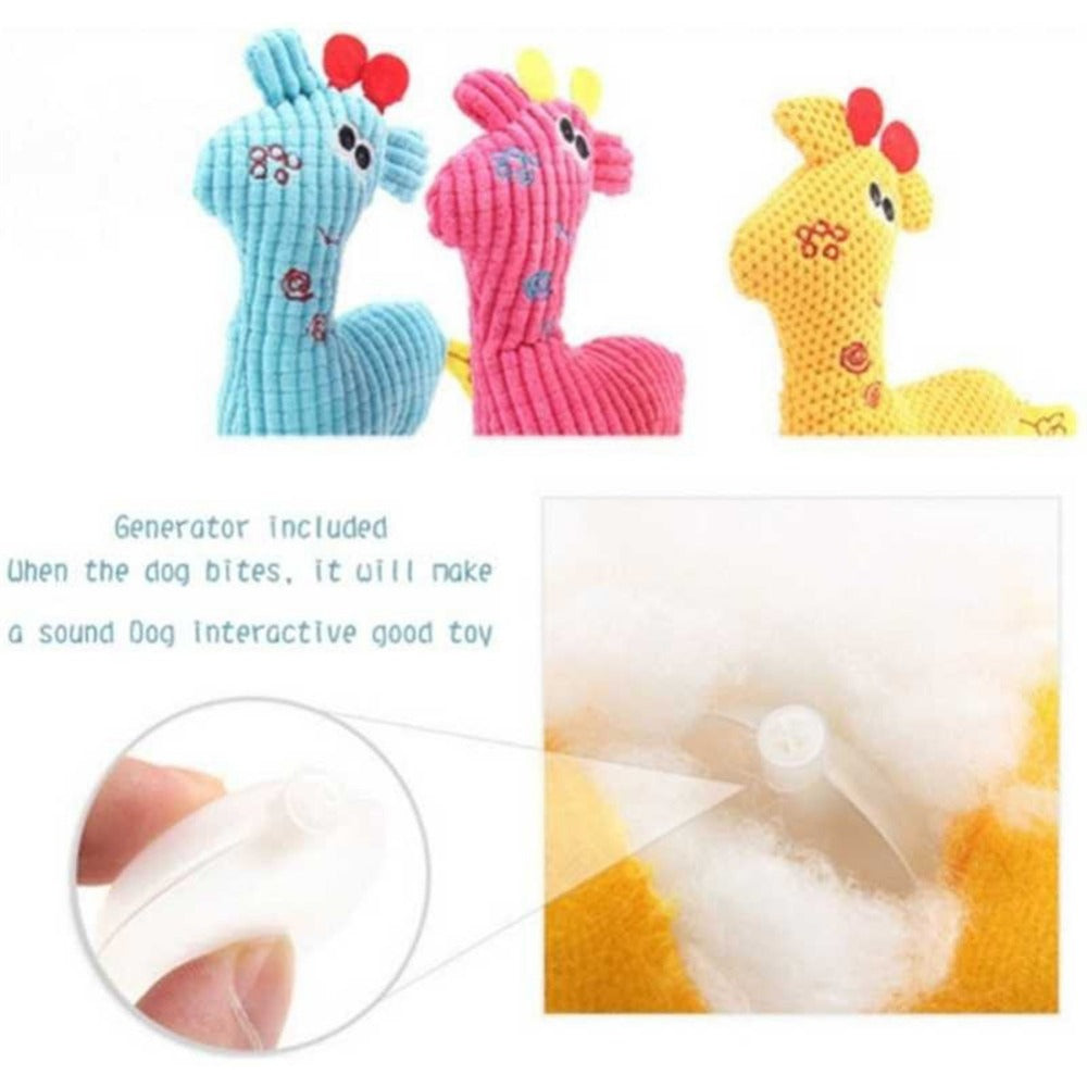 Durable Deer Pet Toy for Teeth Grinding and Squeaking