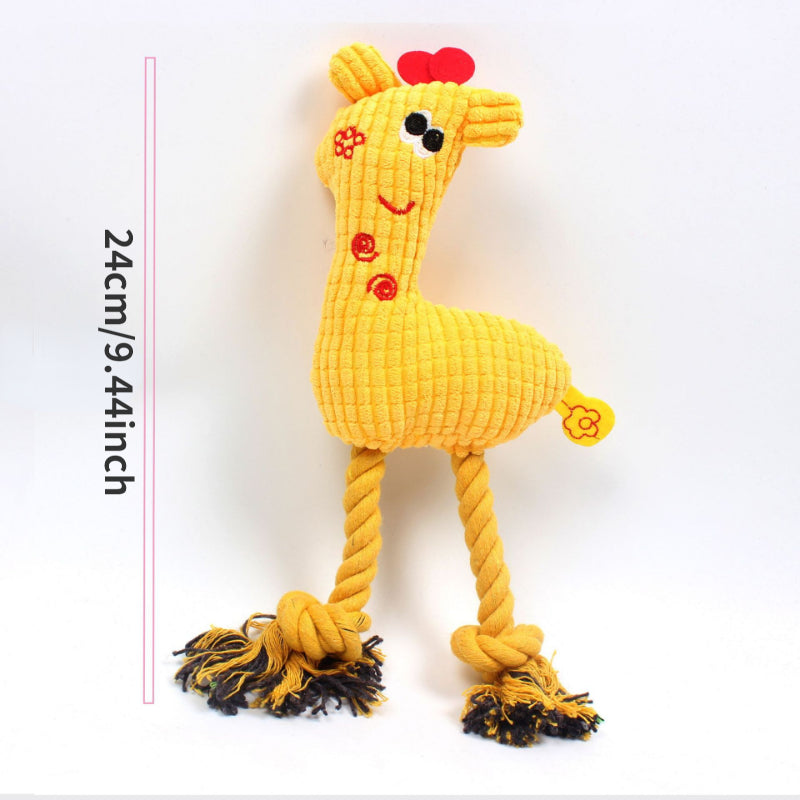 Durable Deer Pet Toy for Teeth Grinding and Squeaking