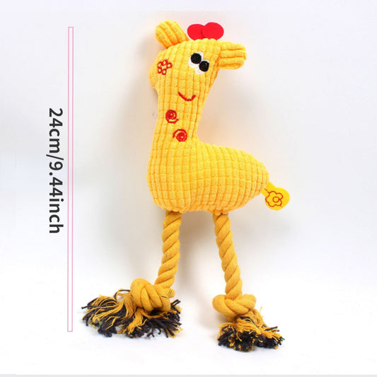 Durable Deer Pet Toy for Teeth Grinding and Squeaking