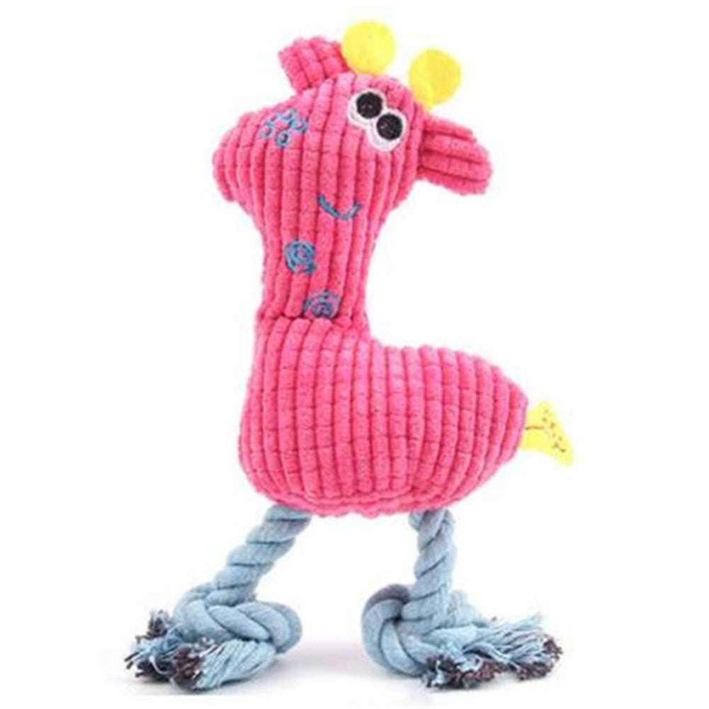 Durable Deer Pet Toy for Teeth Grinding and Squeaking