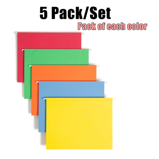 Colorful A4 Hanging File Folders 25 Pack Assorted Colors