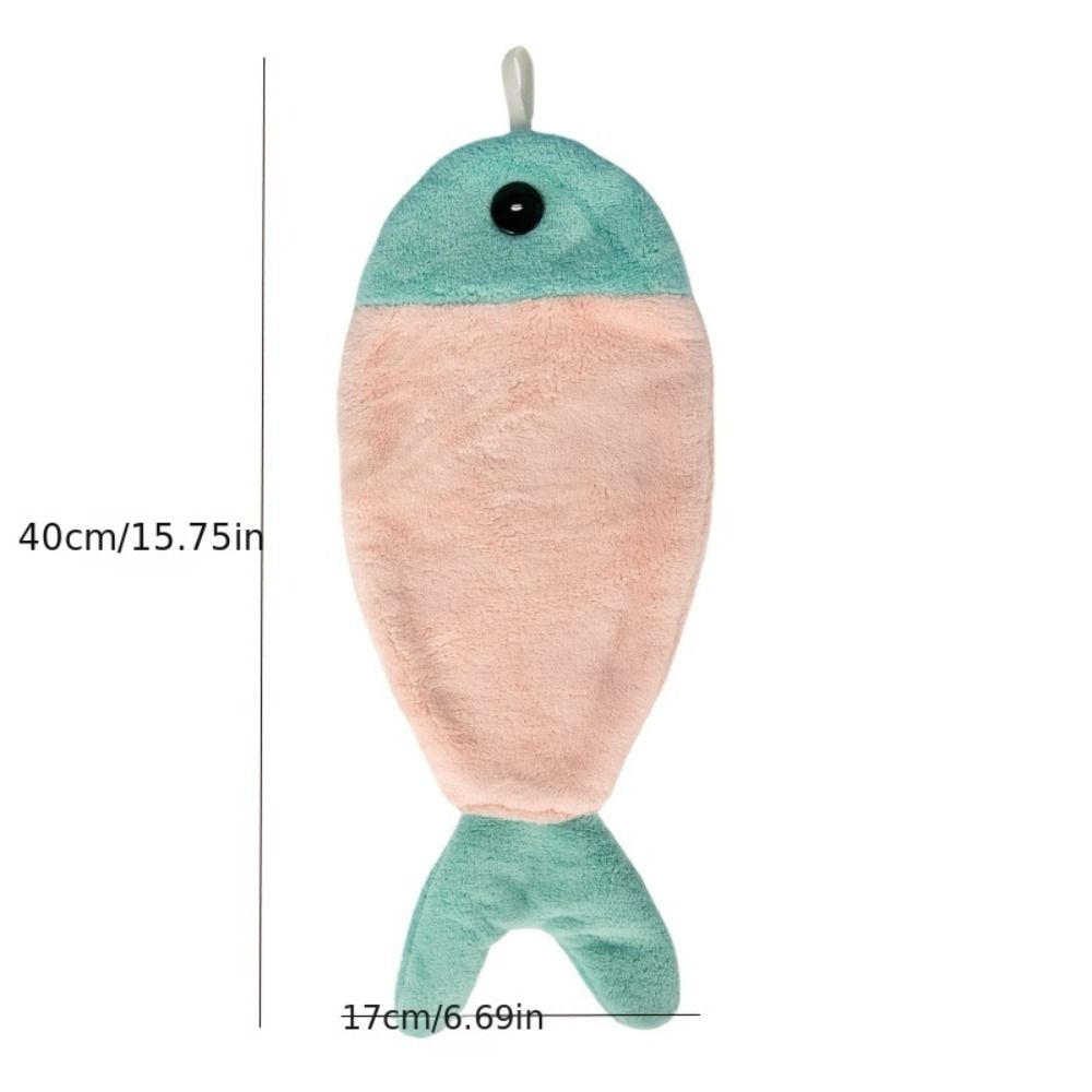 Fish Shape Plush Towel & Thick Towel for Kitchen Outdoor Camping