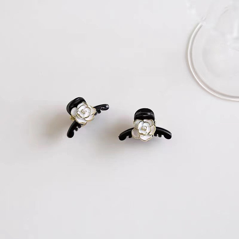 Mini Camellia Flower Hair Claw Vintage Hair Claw Nonslip Hair Clip