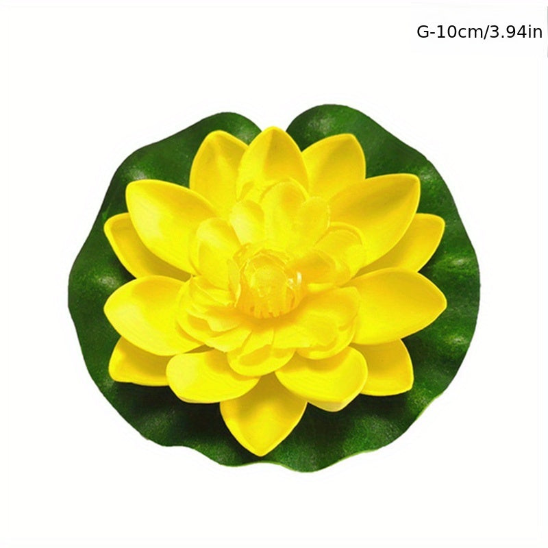 2pcs Artificial Floating Lotus Aquarium Water Lily Decor Fish Tank