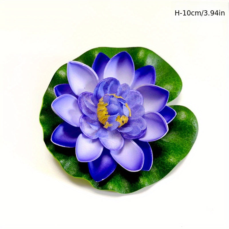 2pcs Artificial Floating Lotus Aquarium Water Lily Decor Fish Tank