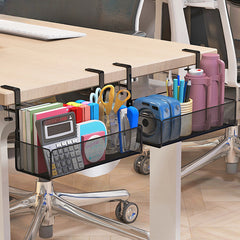 Table Edge Bag Storage Rack Office Workstation Organizer
