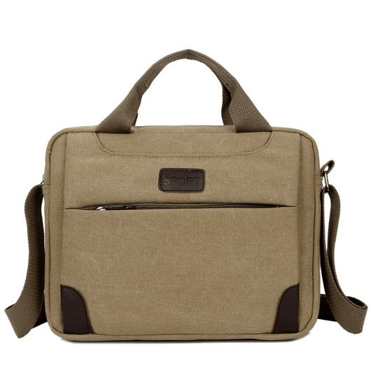 Canvas Laptop Crossbody Bag with Compartment